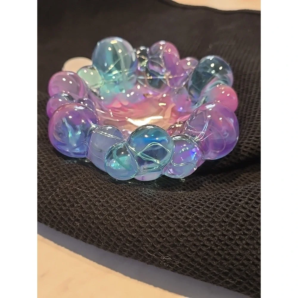 Handmade Resin‎ Bubble Bowl Decoration Keys Gift Wrapped Candy Light Up 656